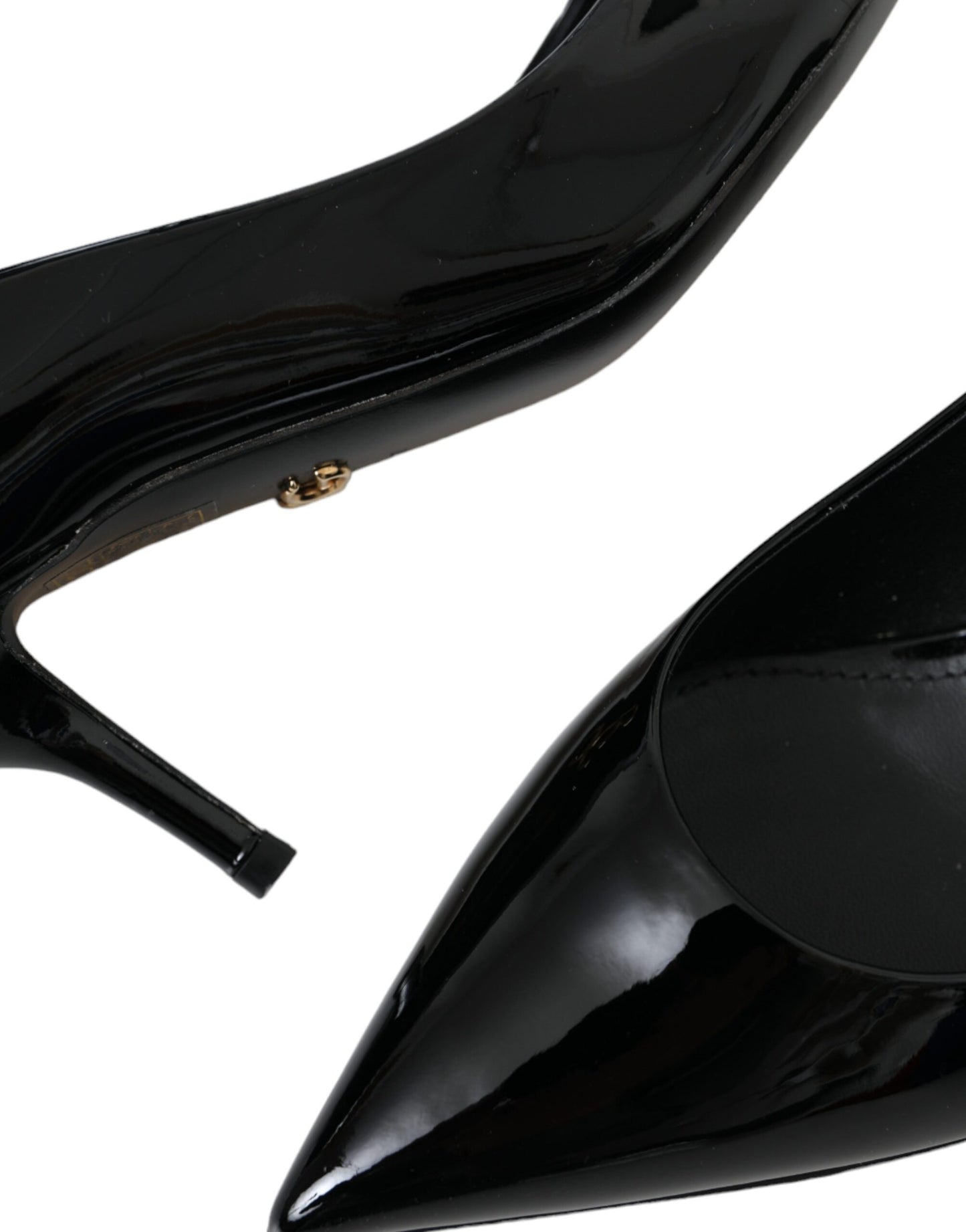 Dolce & Gabbana Black Patent Leather Heels Pumps Shoes EU37 / US6.5