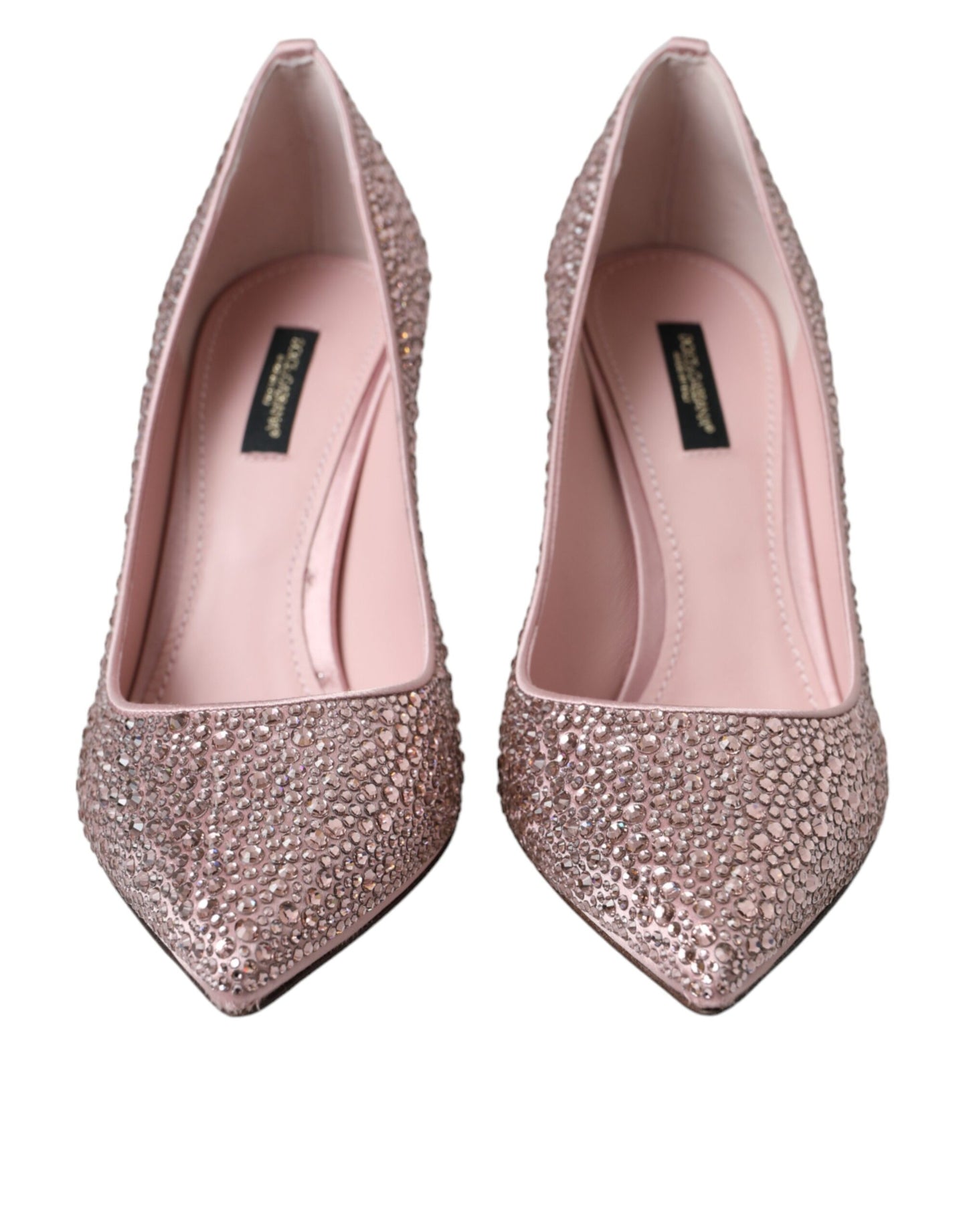 Dolce & Gabbana Pink Strass Crystal Heels Pumps Shoes EU38.5 / US8