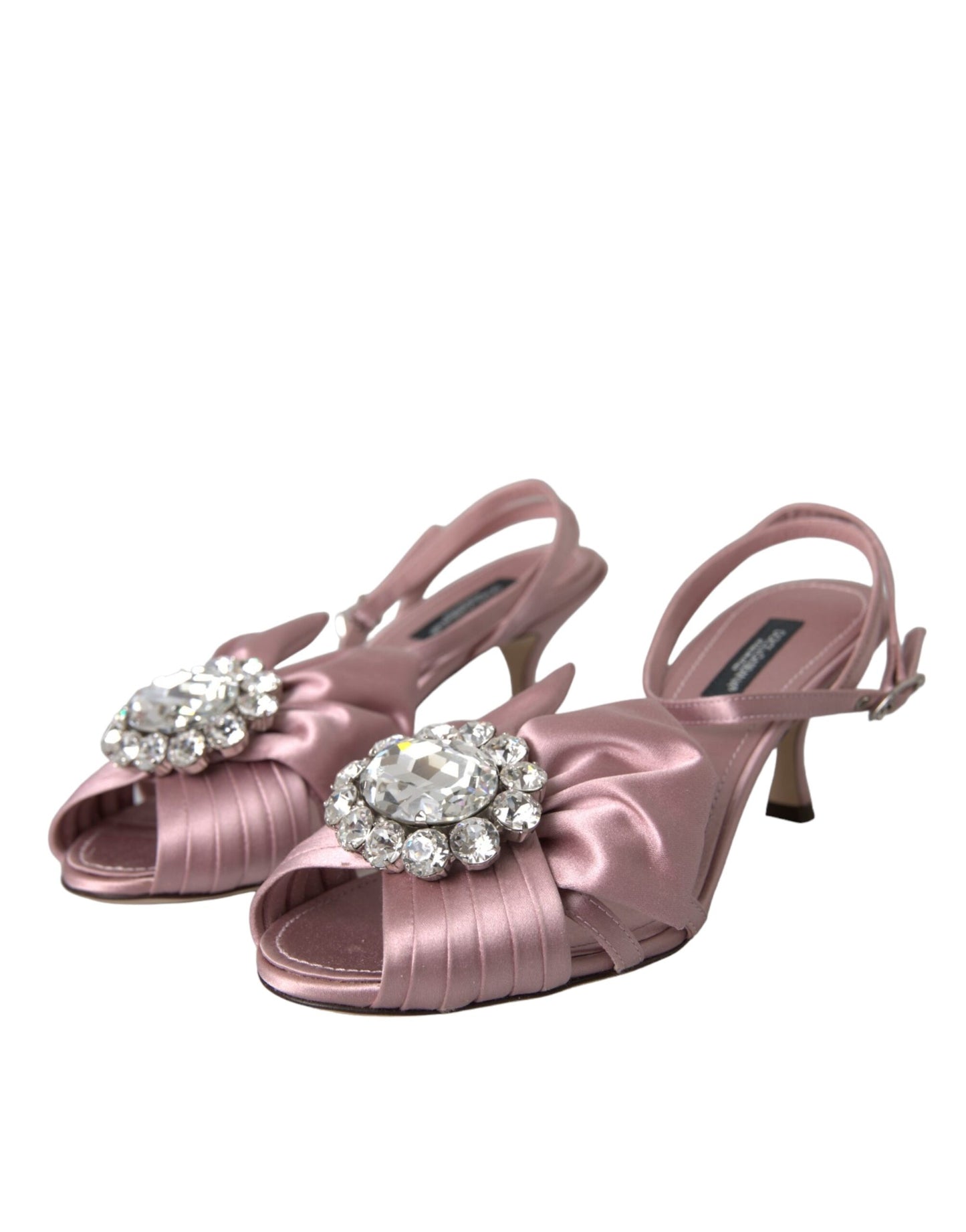 Dolce & Gabbana Pink Keira Crystal Heels Sandals Shoes EU36.5 / US6