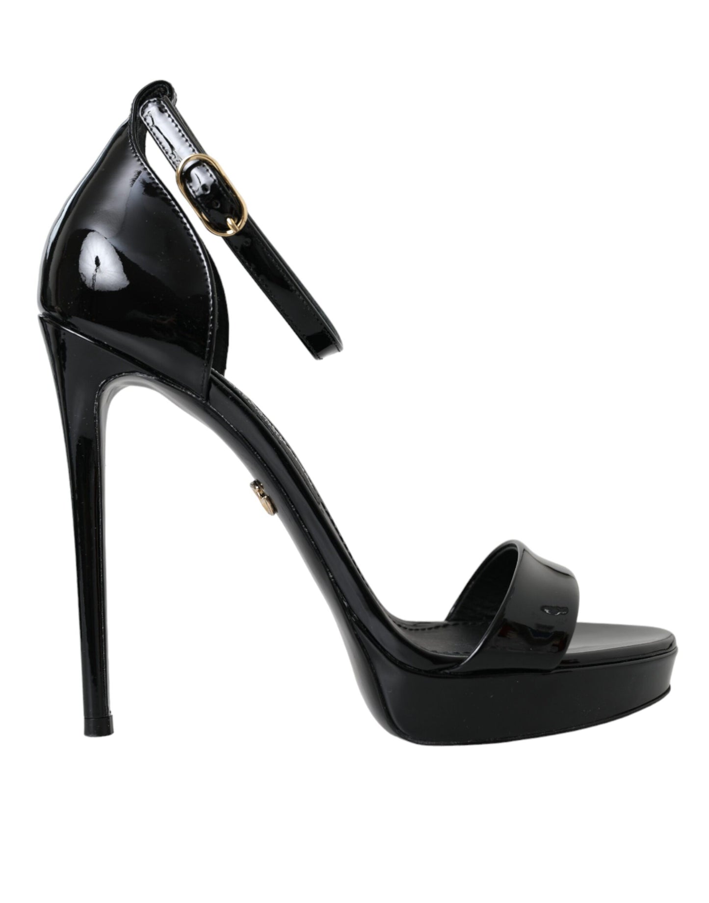 Dolce & Gabbana Black KEIRA Leather Heels Sandals Shoes EU39 / US8.5