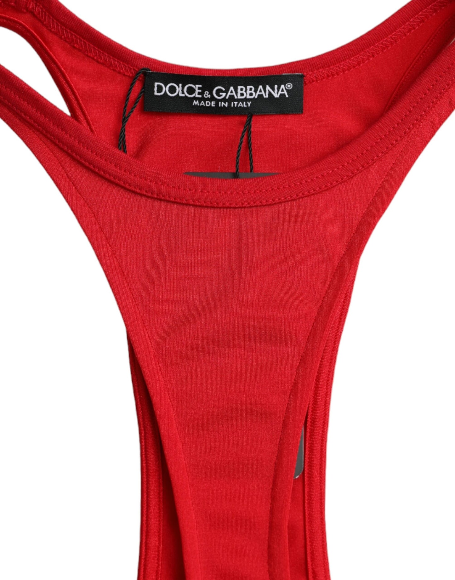 Dolce & Gabbana Red Nylon Stretch Bodycon Sheath Mini Dress IT40 | S