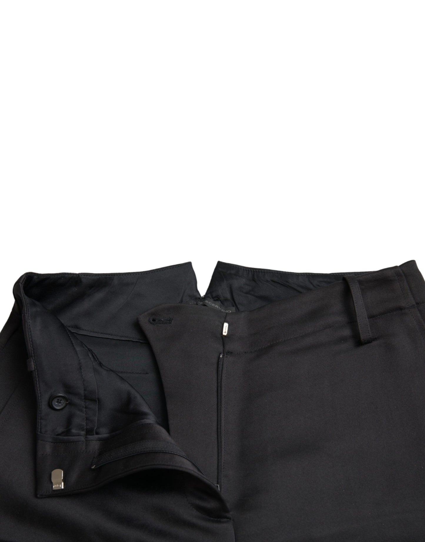 Ermanno Scervino Black High Waist Capri Cropped Pants IT42 | M