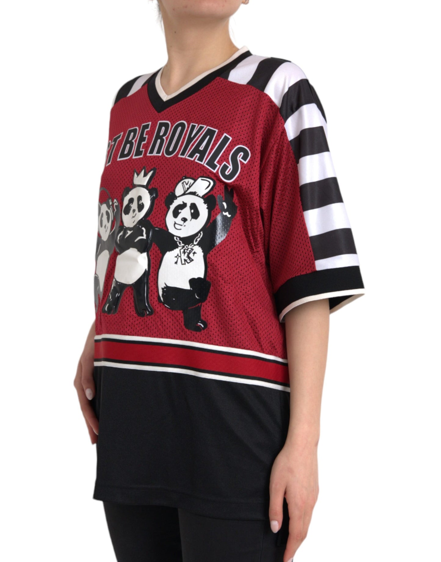 Dolce & Gabbana Multicolor Royals Panda Oversized T-shirt IT46 / S