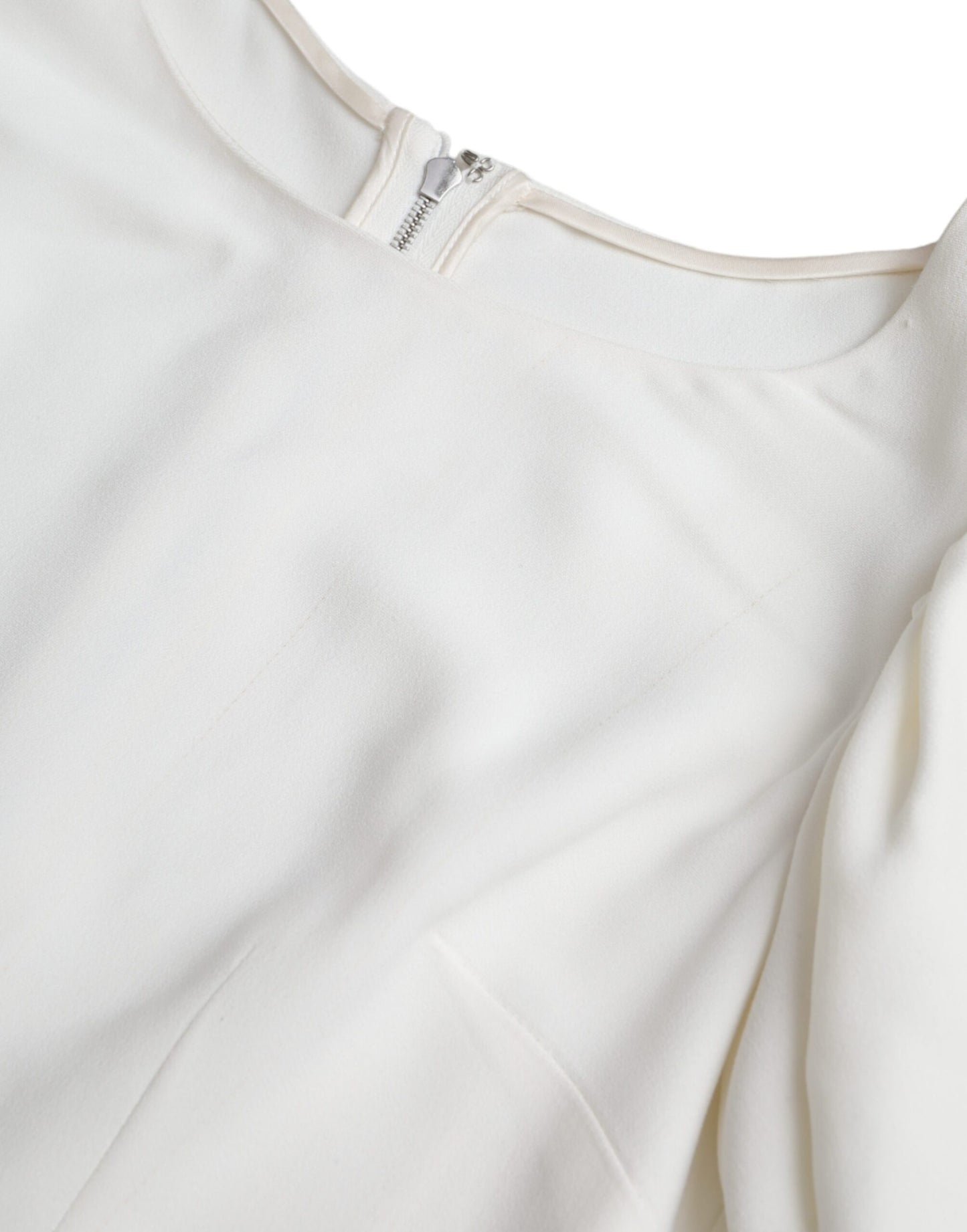 Dolce & Gabbana White Viscose Round Neck Short Sleeves Top IT42 / M