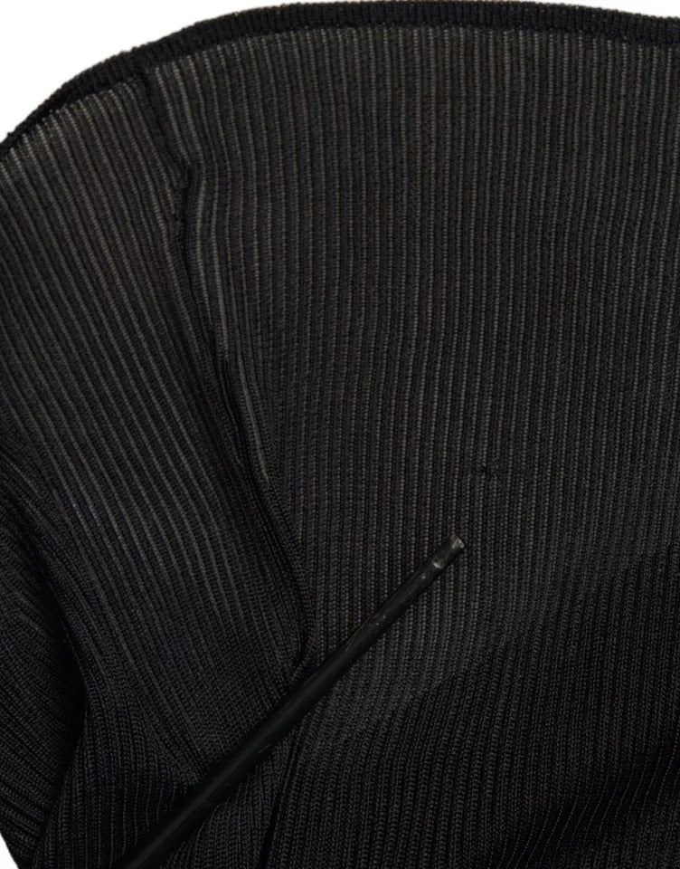 Dolce & Gabbana Black Viscose Turtle Neck Pullover Sweater IT44 / L