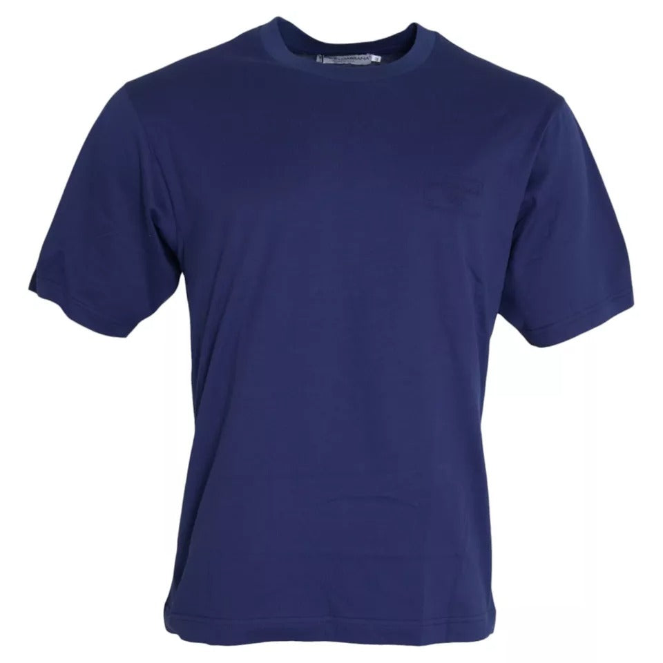 Dolce & Gabbana Royal Blue Round Neck Short Sleeve T-shirt IT44 / XS