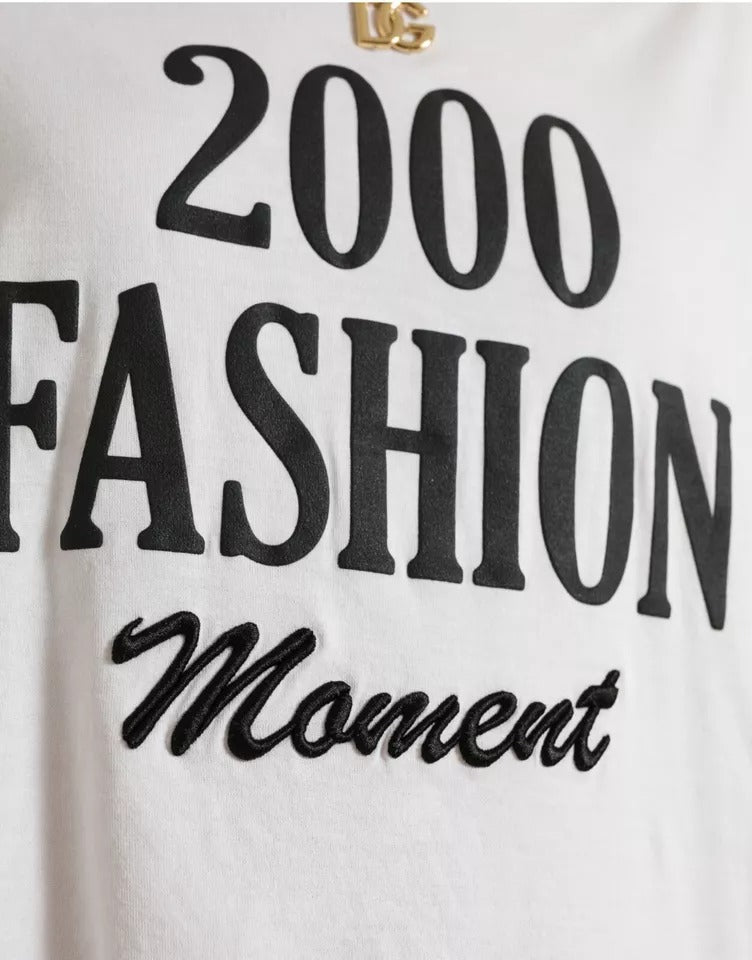 Dolce & Gabbana White 2000 Fashion Moment Lacing Detailed Tee T-shirt IT42 / L