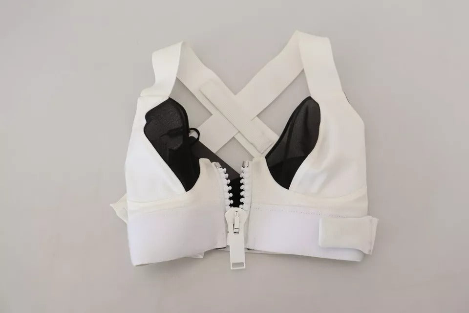 Dolce & Gabbana White Viscose Sleeveless Cropped Bustier Top IT40 | S