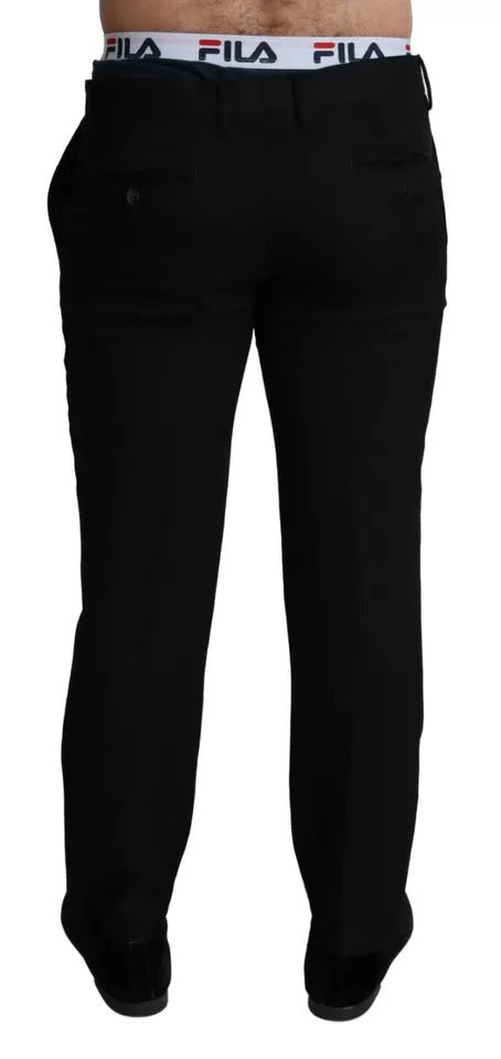 Dolce & Gabbana Black Cotton Stretch Dress Formal Pants IT48 / M