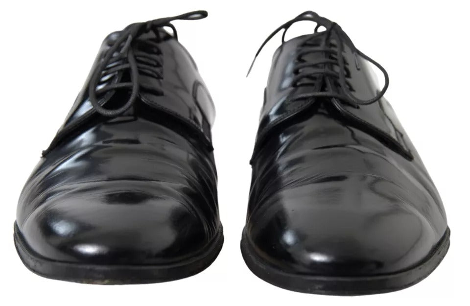 Dolce & Gabbana Black Polished Leather Formal Dress Shoes EU44.5 / US11.5