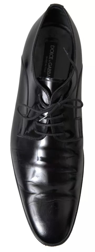 Dolce & Gabbana Black Polished Leather Formal Dress Shoes EU44.5 / US11.5