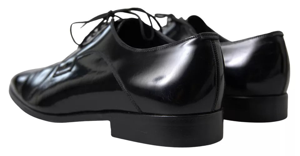 Dolce & Gabbana Black Polished Leather Formal Dress Shoes EU44.5 / US11.5