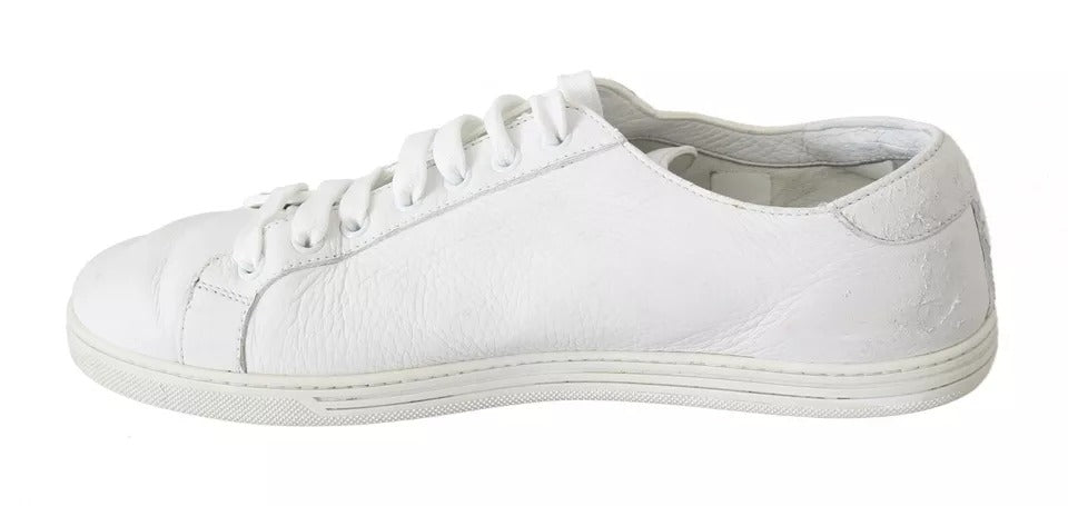 Dolce & Gabbana White Saint Tropez Lace Up Men Sneakers Men Shoes