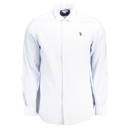 U.S. POLO ASSN. Light Blue Cotton Men Shirt