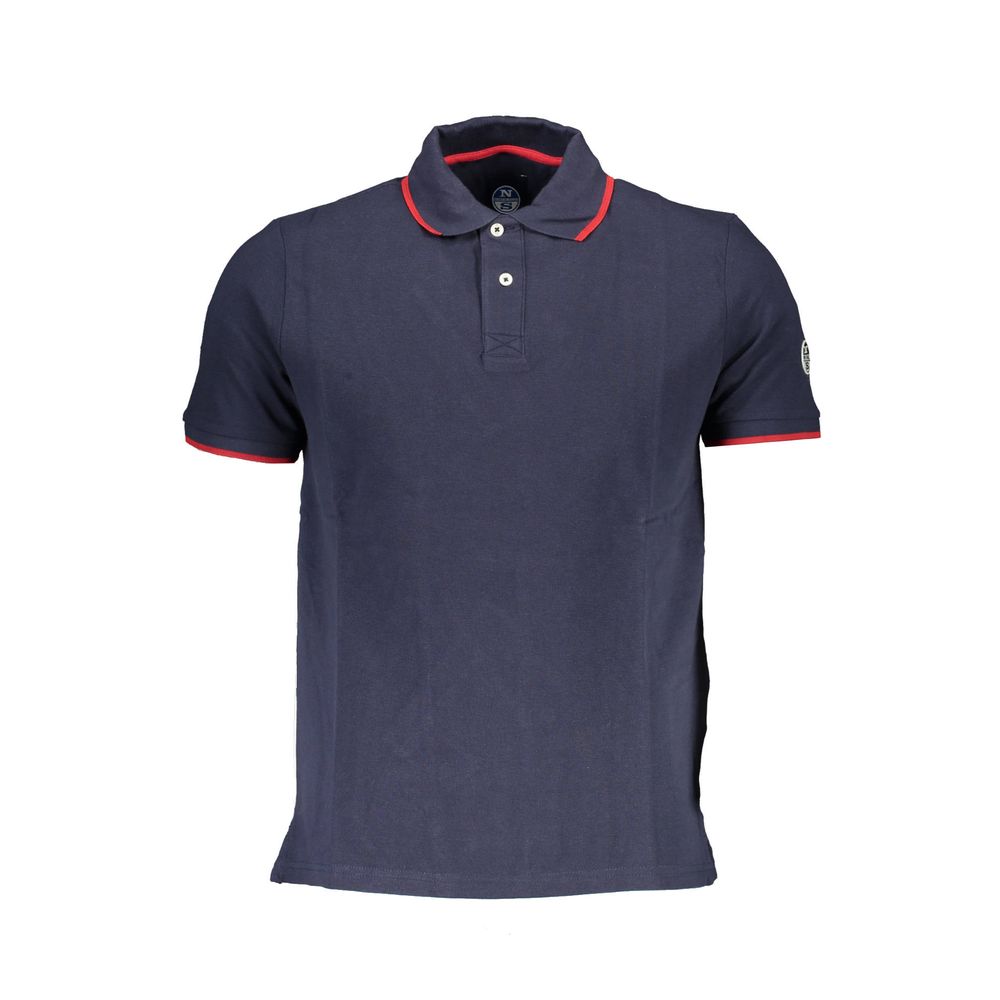 North Sails Blue Cotton Men Polo Shirt