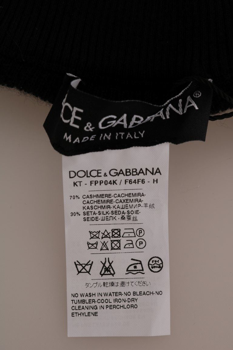 Dolce & Gabbana Elegant Black Cashmere Silk Stretch Pants IT36 / XS