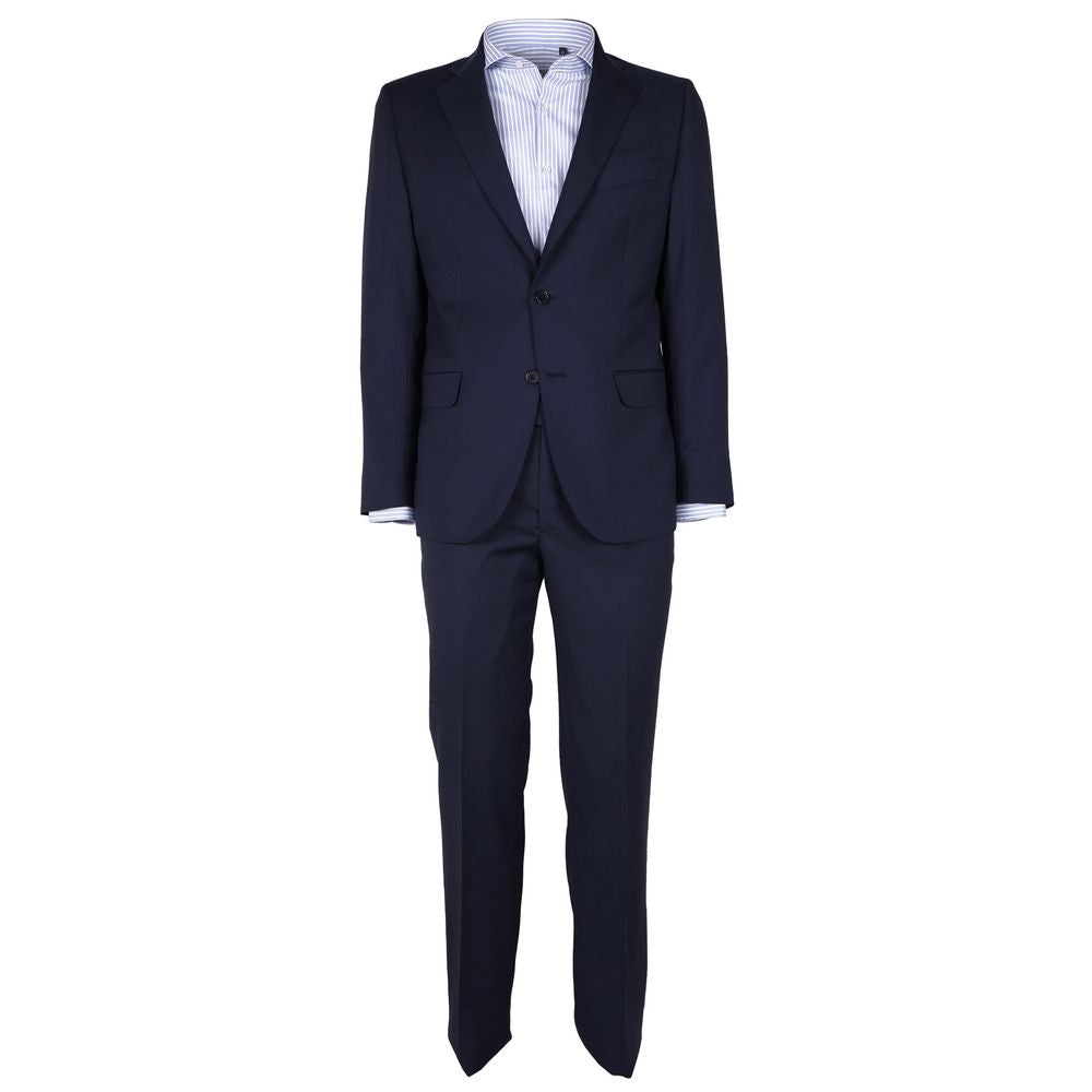 Made in Italy Blue Wool Men's Suit