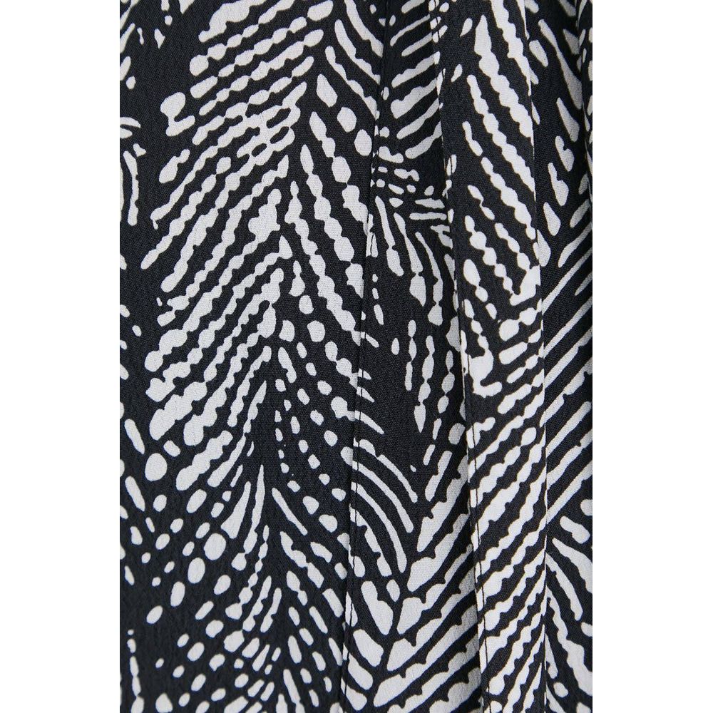 Patrizia Pepe Chic Monochrome Leaf Print Short Dress IT42 | M