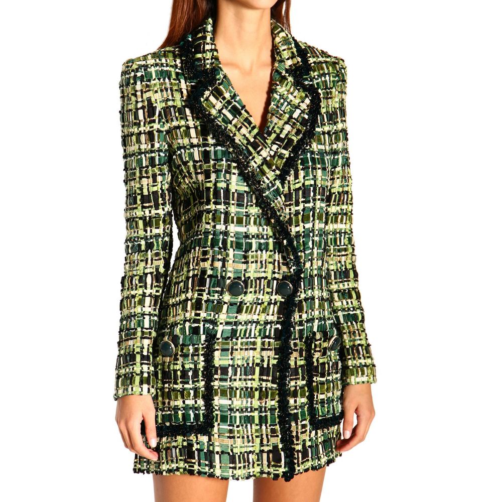 Elisabetta Franchi Elegant Forest Green Buttoned Jacket IT42 | M