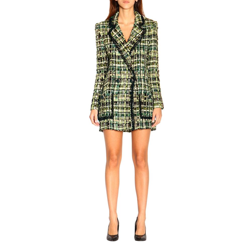 Elisabetta Franchi Elegant Forest Green Buttoned Jacket IT42 | M