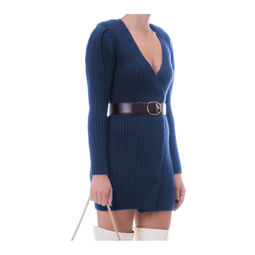 Elisabetta Franchi Blue Wool Women Dress IT44 | L