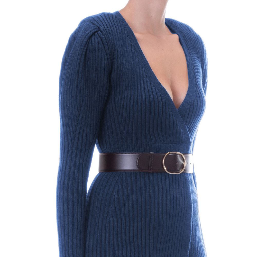 Elisabetta Franchi Blue Wool Women Dress IT44 | L