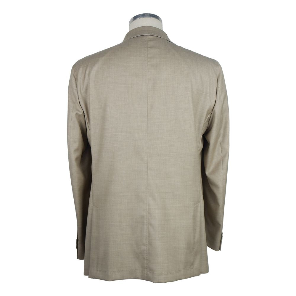 Emilio Romanelli Beige Wool Men Blazer IT48 | M