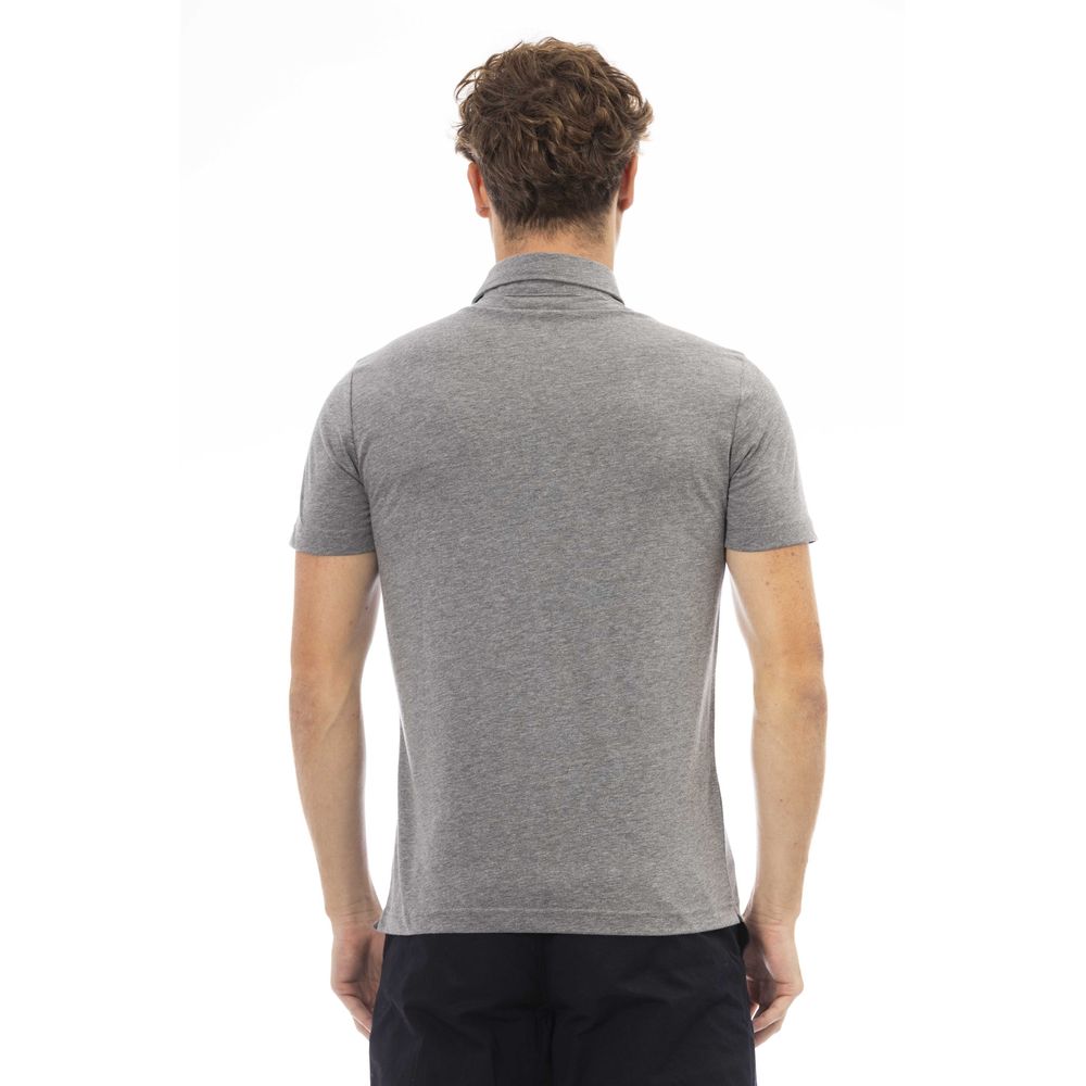 Baldinini Trend Gray Cotton Men Polo