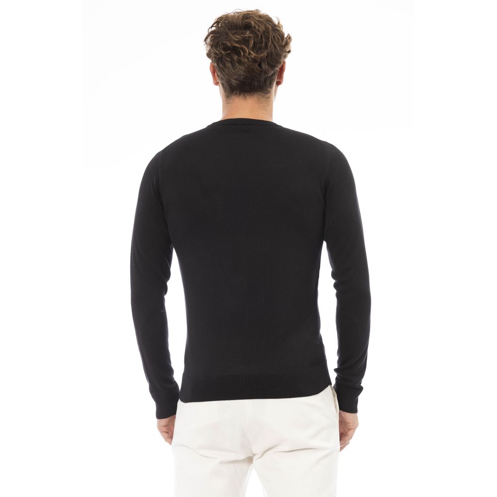 Baldinini Trend Black Modal Men Sweater