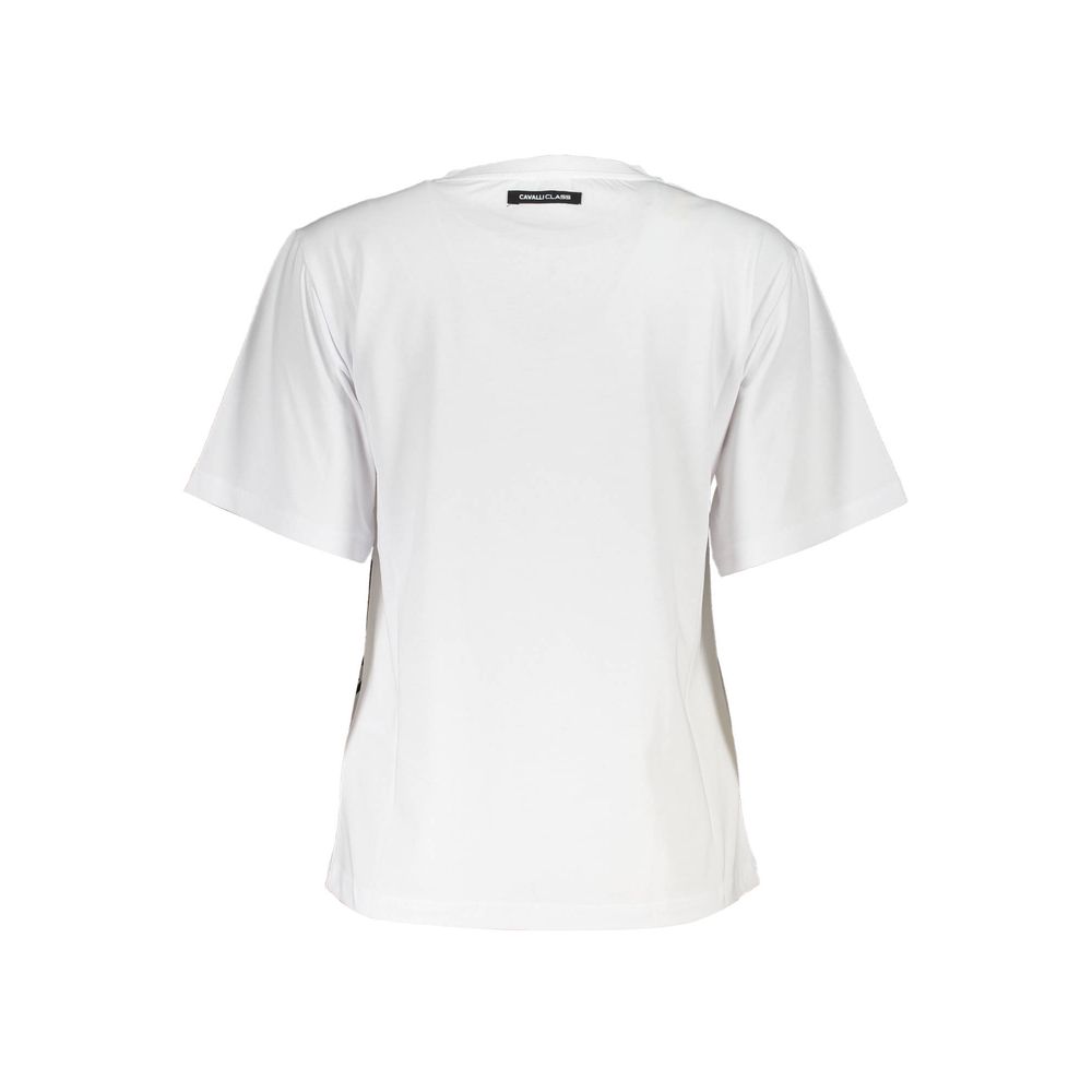 Cavalli Class White Cotton Women T-Shirt