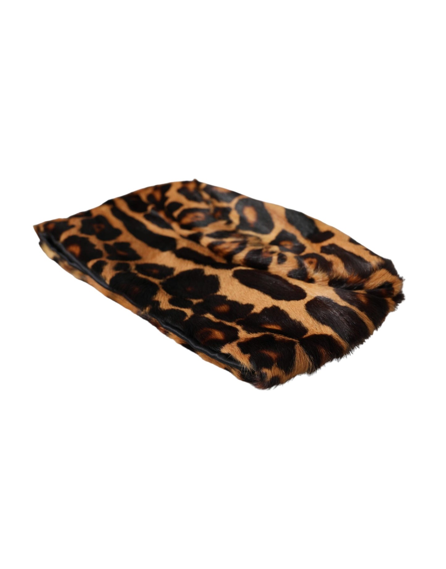 Dolce & Gabbana Brown Leopard Fur Women Bucket Hat 58CM / M