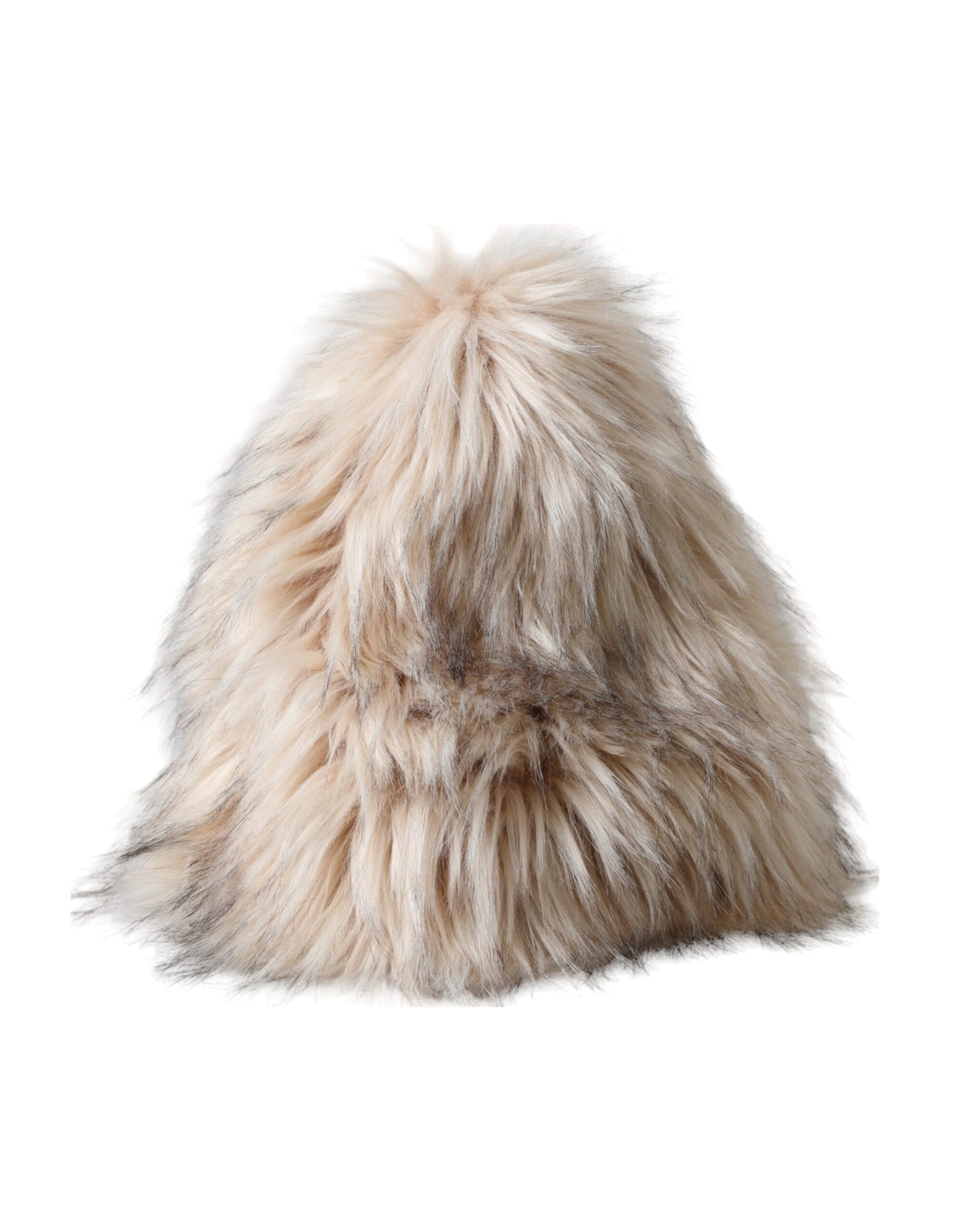 Dolce & Gabbana Beige Acrylic Fur Women Bucket Hat 58CM / M