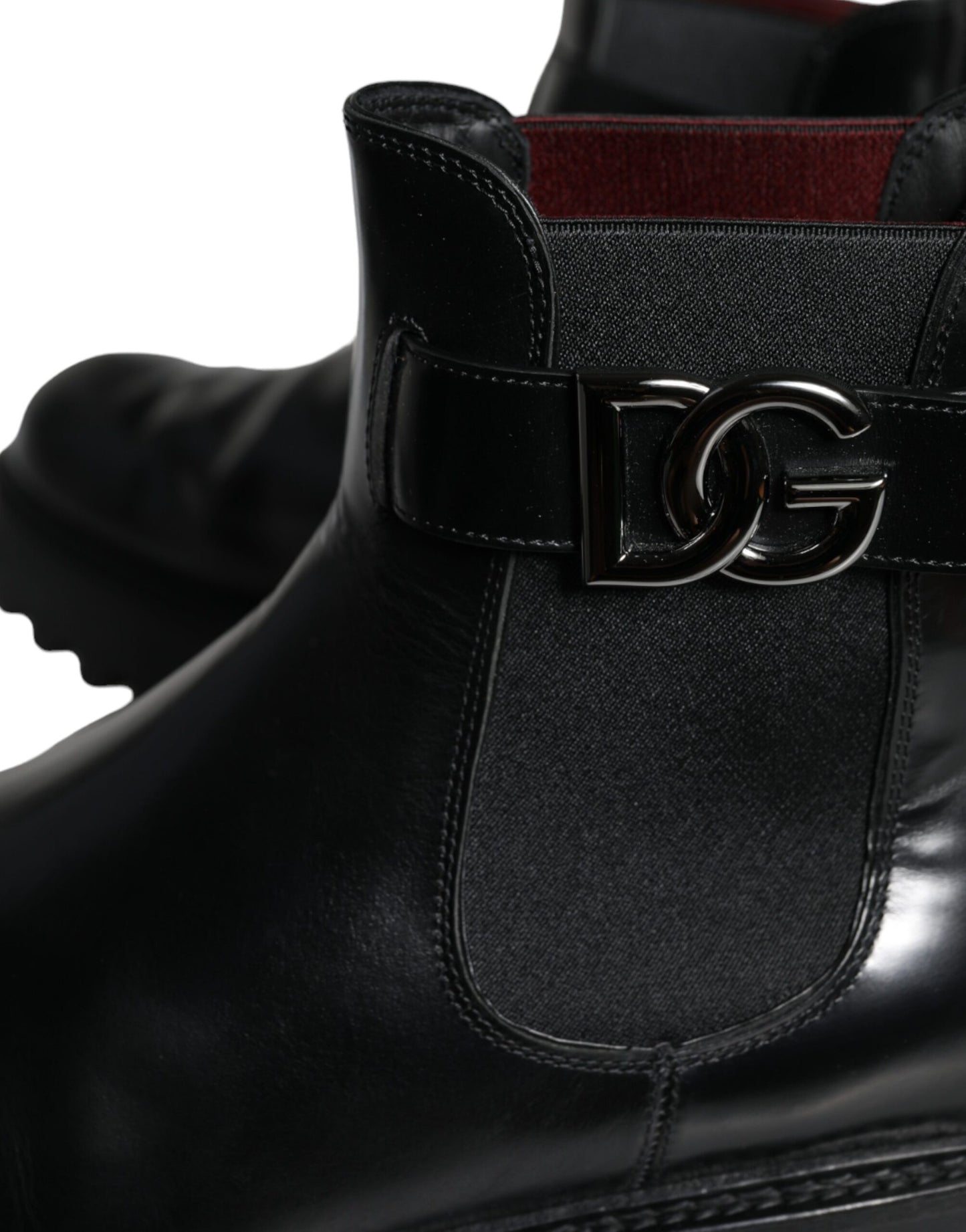 Dolce & Gabbana Black Belted DG Logo Men Chelsea Boots Shoes EU44 / US11