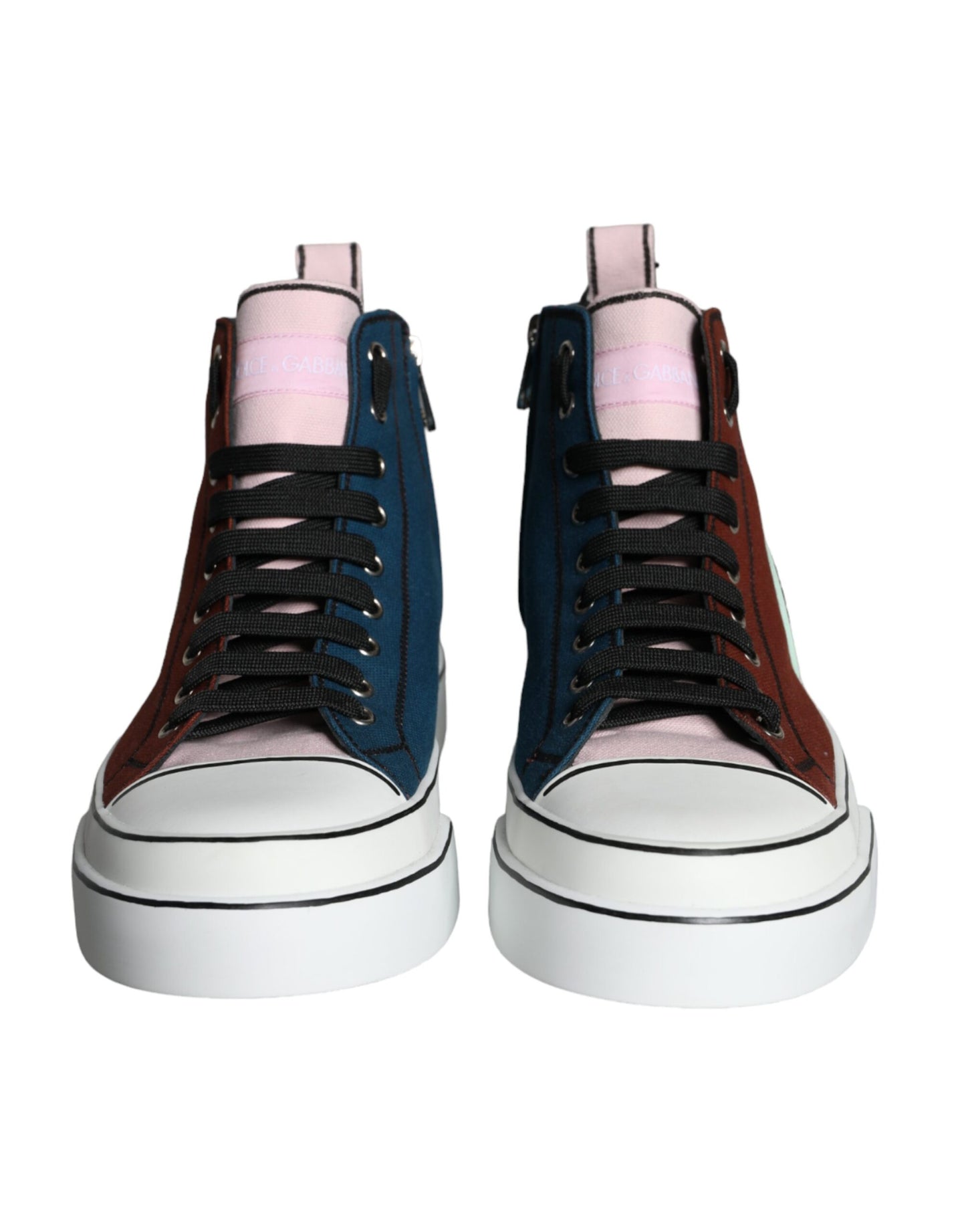 Dolce & Gabbana Multicolor Patchwork High Top Sneaker Shoes EU44 / US11