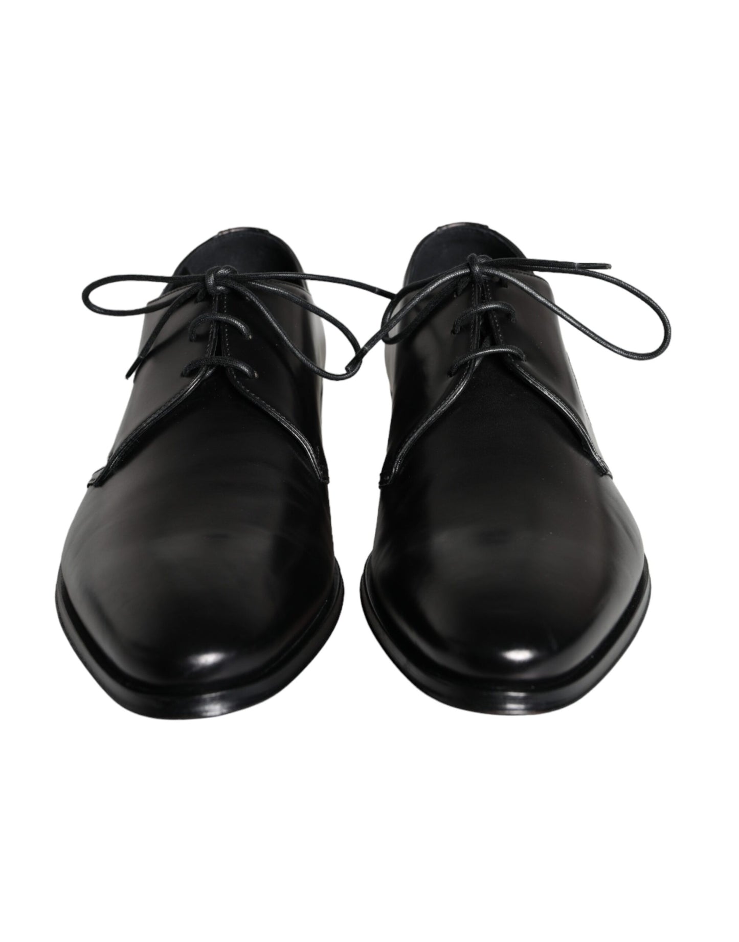 Dolce & Gabbana Black Calfskin Leather Derby Men Dress Shoes EU43 / US10