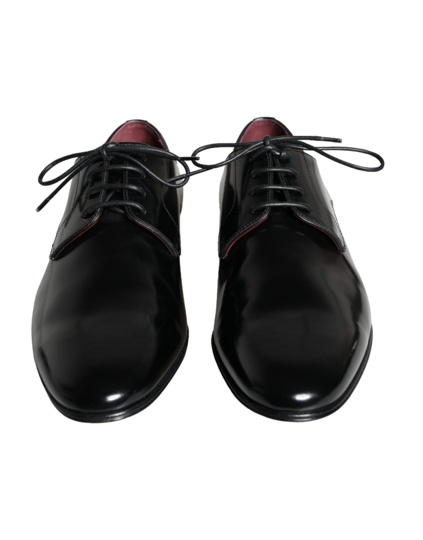 Dolce & Gabbana Black Calfskin Leather Derby Dress Men Shoes EU43 / US10