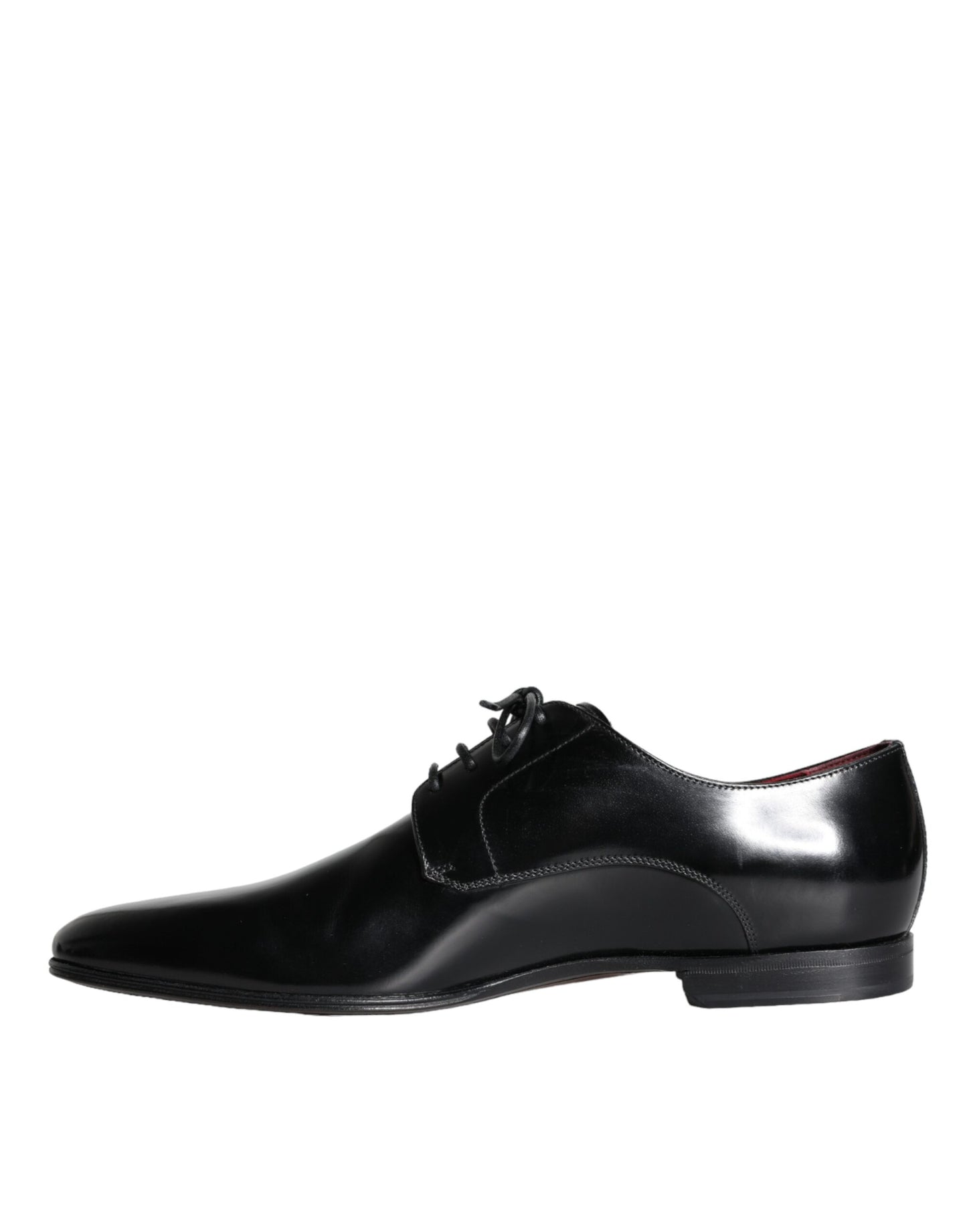 Dolce & Gabbana Black Calfskin Leather Derby Dress Men Shoes EU43 / US10