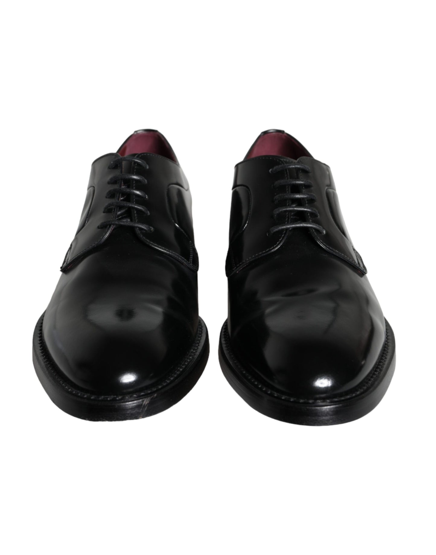 Dolce & Gabbana Black Calfskin Leather Derby Men Dress Shoes EU43 / US10