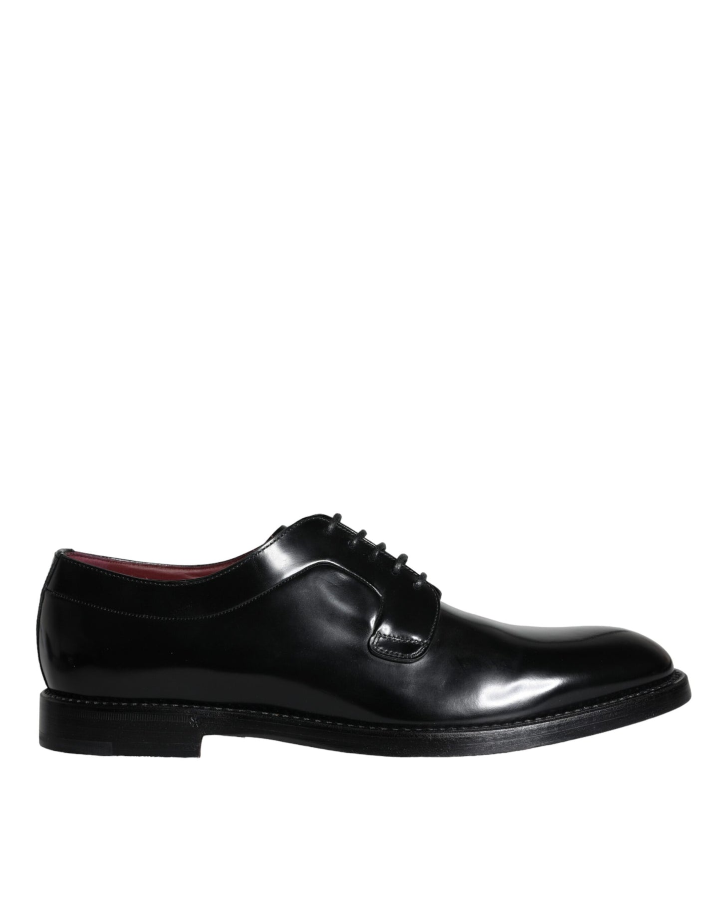 Dolce & Gabbana Black Calfskin Leather Derby Men Dress Shoes EU43 / US10