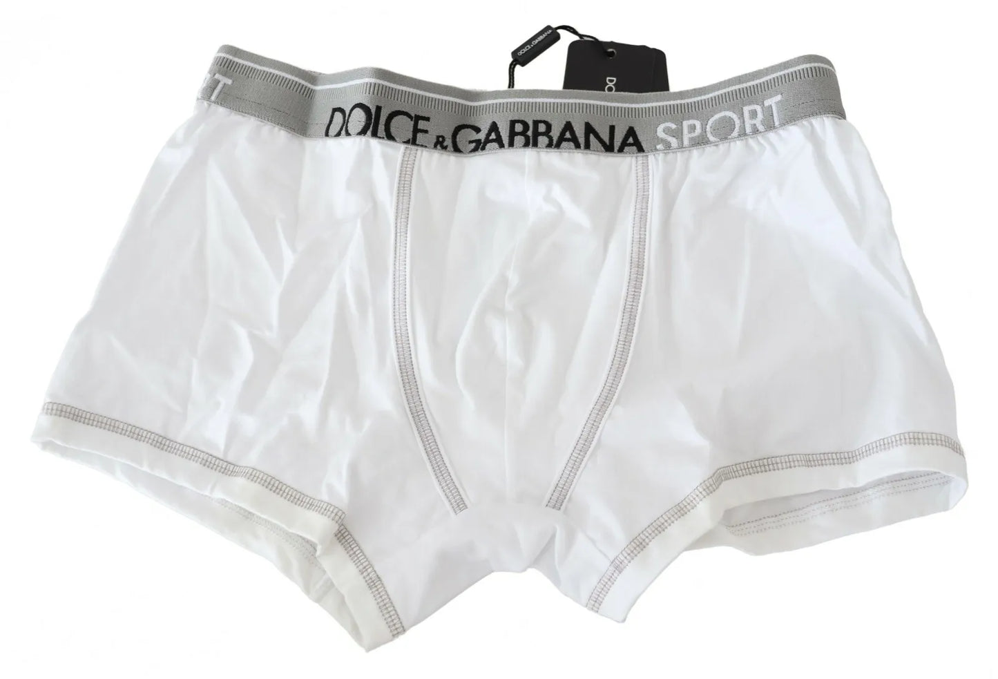 Dolce & Gabbana White Cotton Stretch Regular Boxer Underwear IT3 / XS