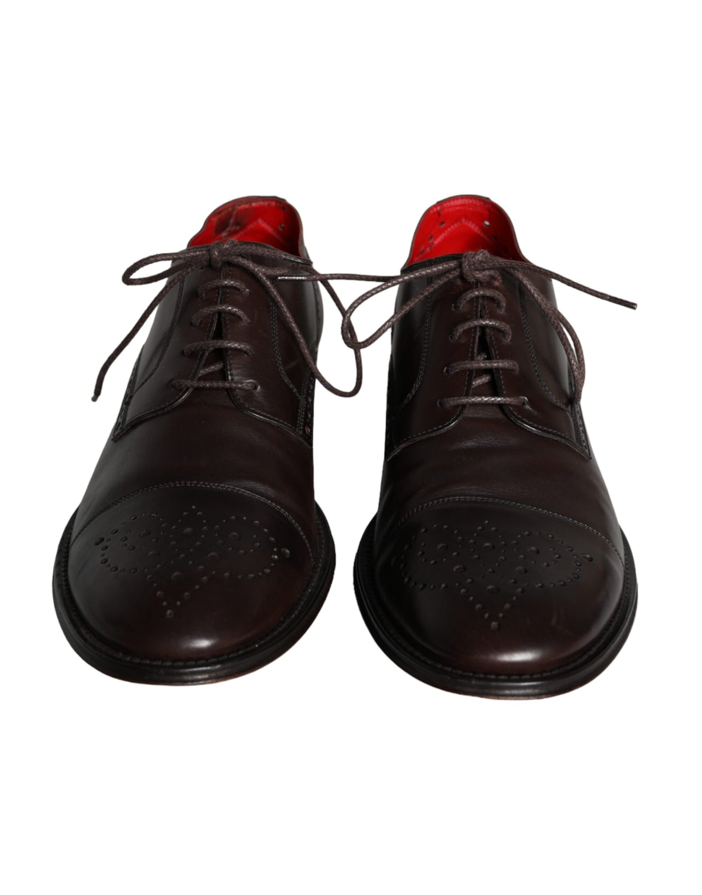 Dolce & Gabbana Brown Calfskin Leather Lace Up Oxford Shoes EU45 / US12