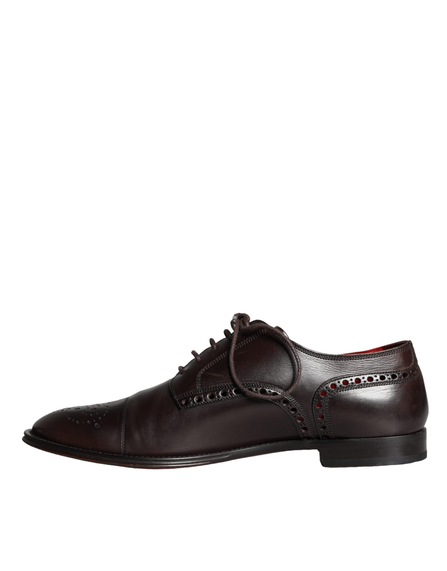 Dolce & Gabbana Brown Calfskin Leather Lace Up Oxford Shoes EU45 / US12