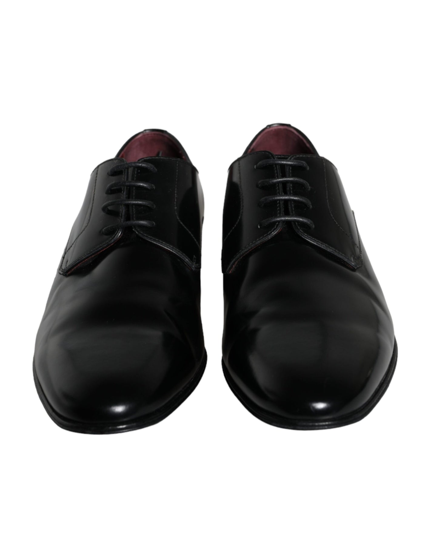 Dolce & Gabbana Black Leather Derby Formal Dress Men Shoes EU41.5 / US8.5