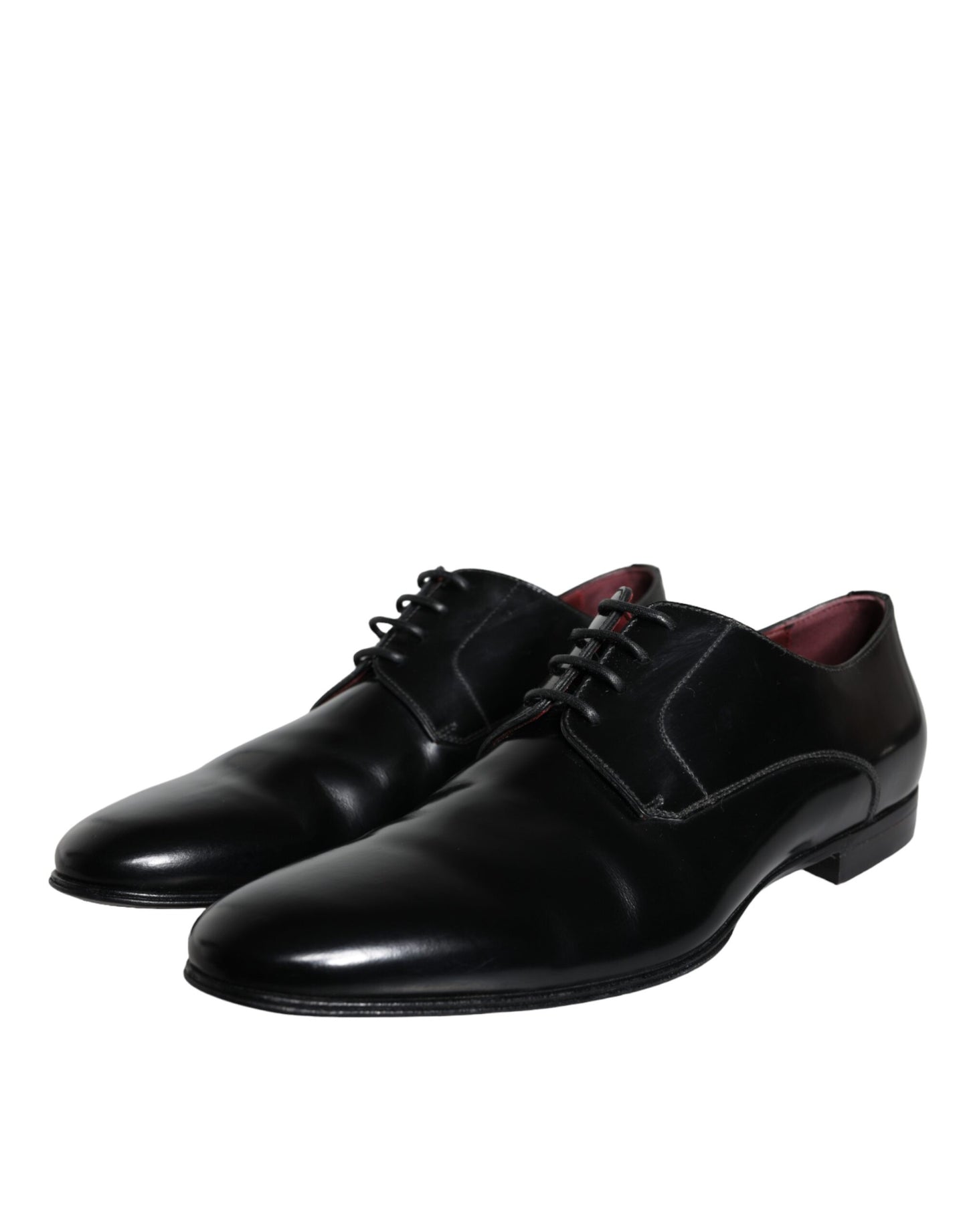 Dolce & Gabbana Black Leather Derby Formal Dress Men Shoes EU41.5 / US8.5