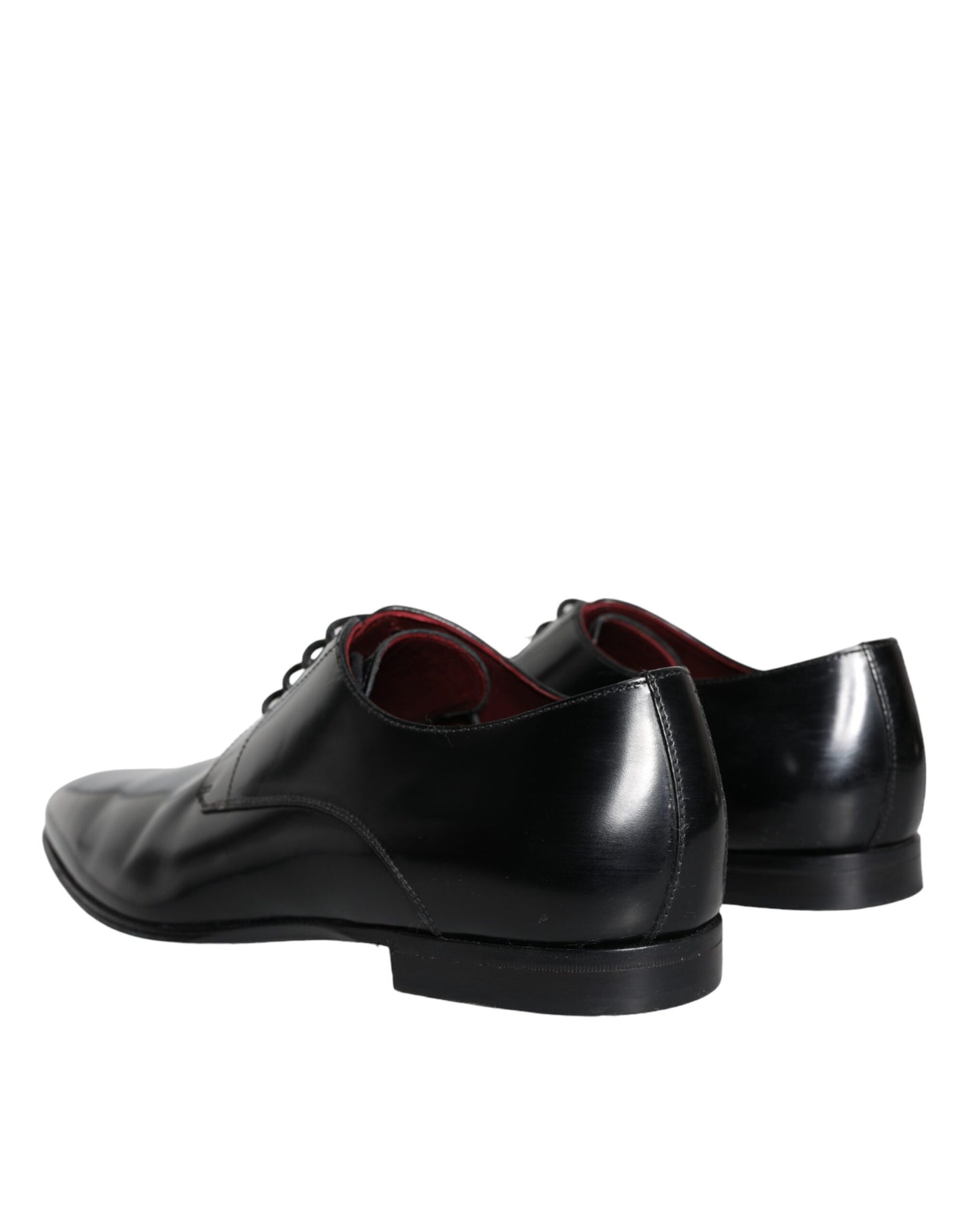 Dolce & Gabbana Black Leather Derby Formal Dress Men Shoes EU41.5 / US8.5