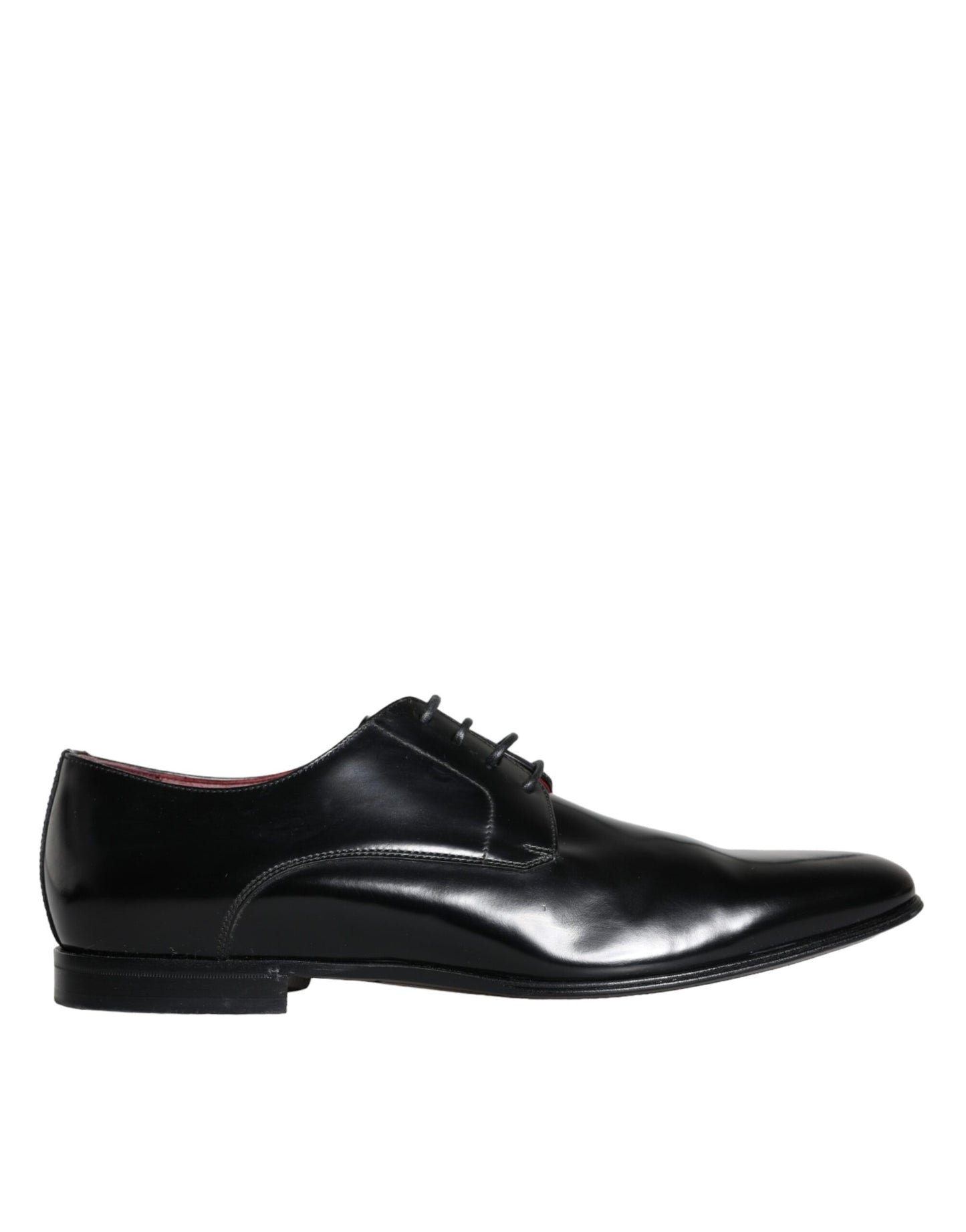 Dolce & Gabbana Black Leather Derby Formal Dress Men Shoes EU41.5 / US8.5