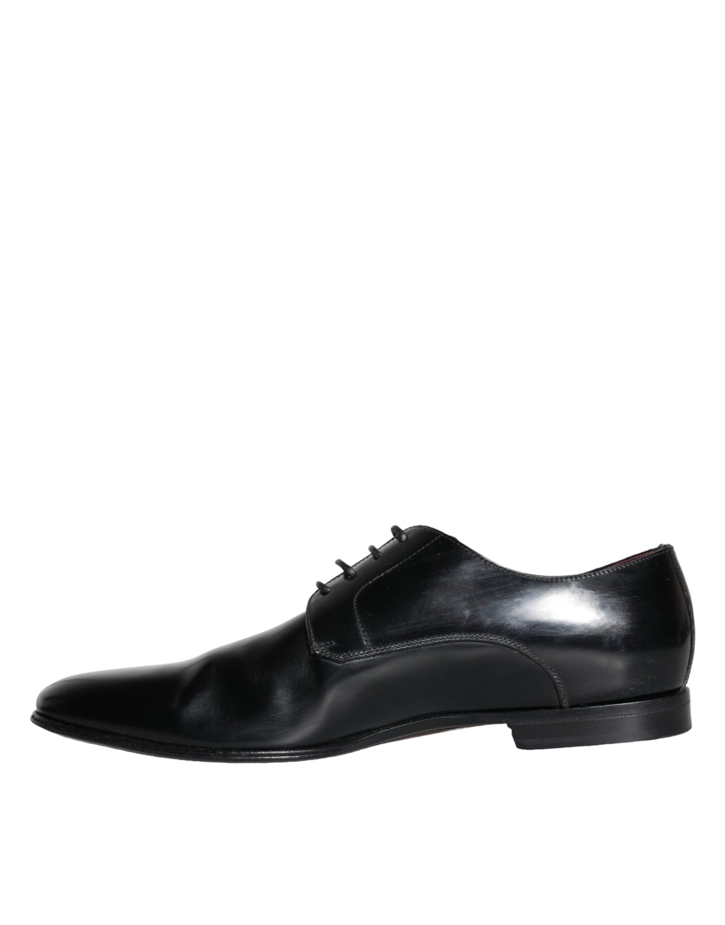 Dolce & Gabbana Black Leather Derby Formal Dress Men Shoes EU41.5 / US8.5