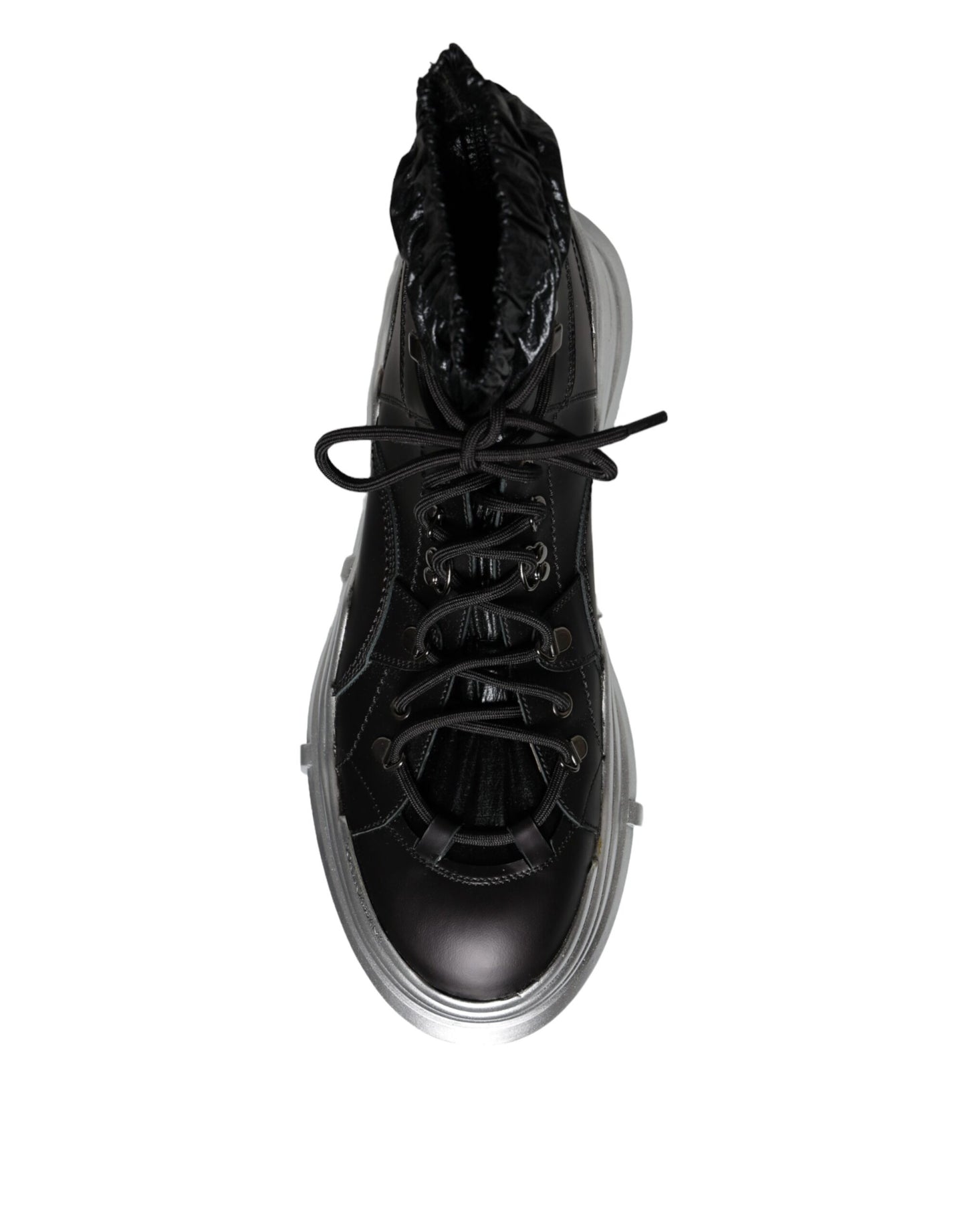 Dolce & Gabbana Black Nylon Galileo High Top Sneakers Shoes EU44 / US11