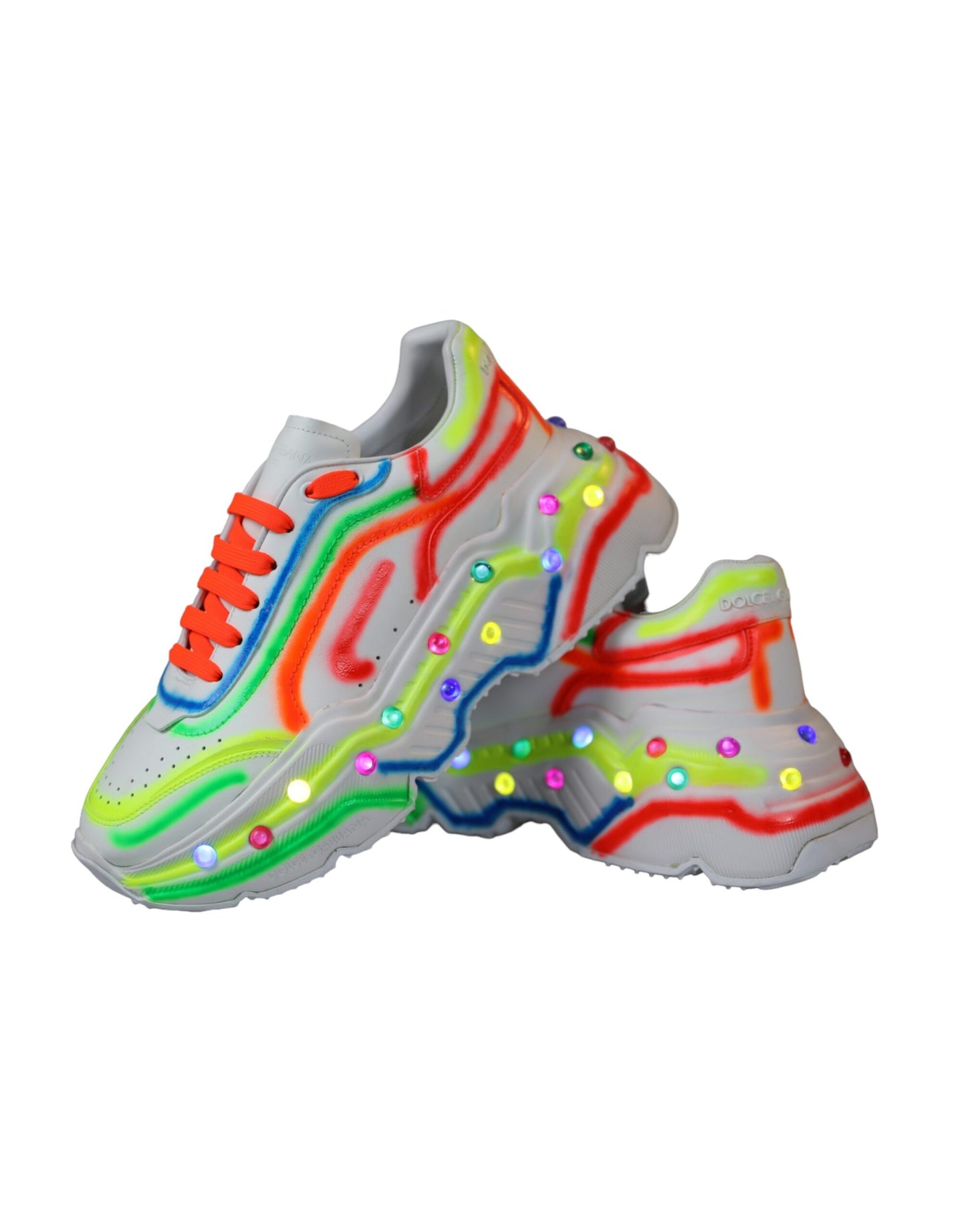 Dolce & Gabbana Multicolor Daymaster LED Lighted Sneaker Shoes EU44 / US11