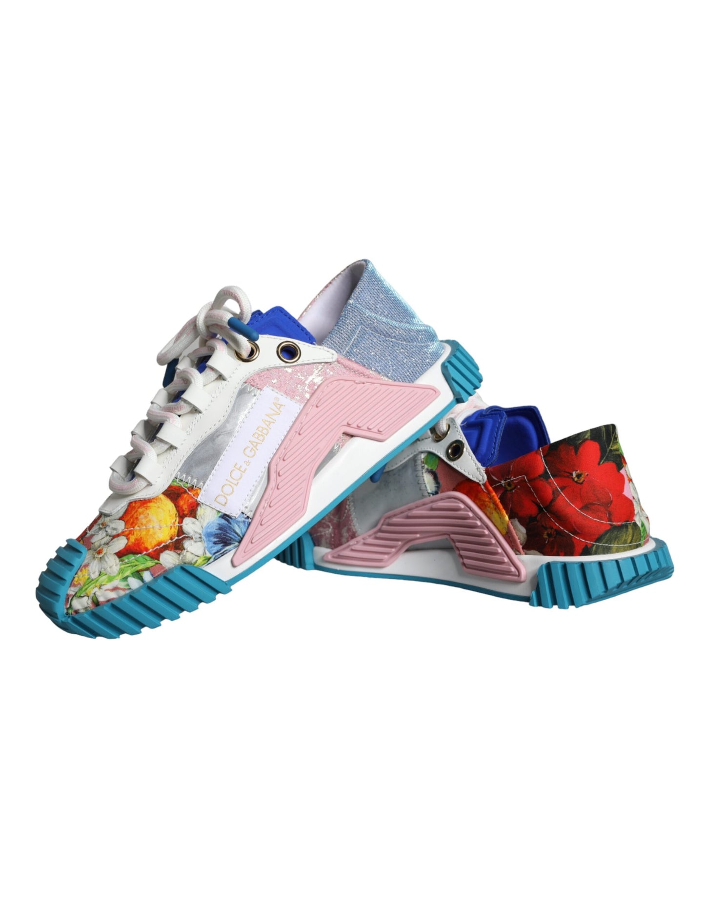 Dolce & Gabbana Multicolor Patchwork NS1 Low Top Sneaker Shoes EU35 / US4.5